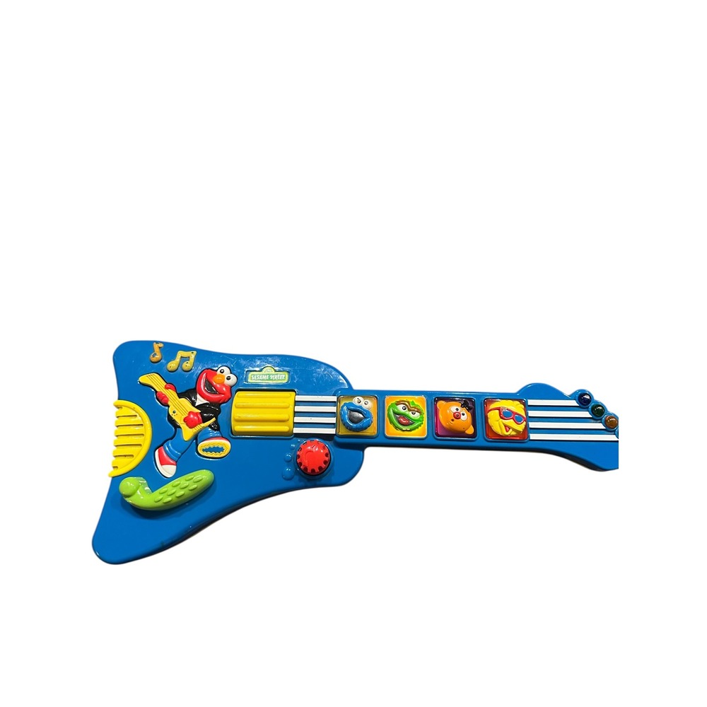 Vintage 1998 Sesame Street Elmo Guitar Toy Electronic Music Lights Sounds Kids